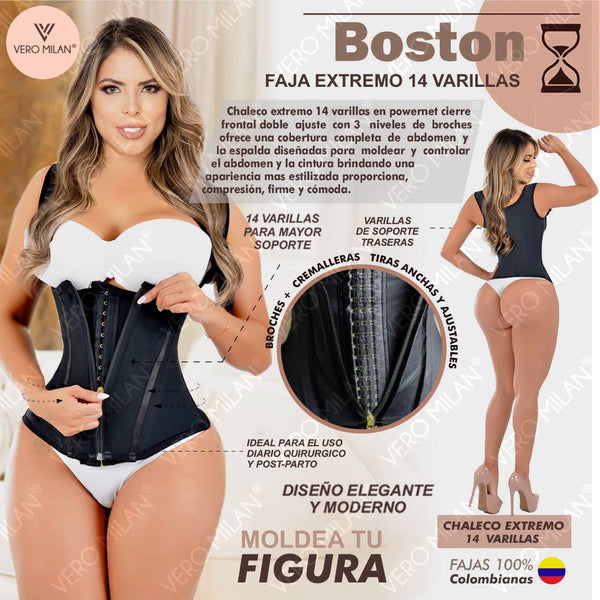 Faja BOSTON Negro Chaleco Luxury