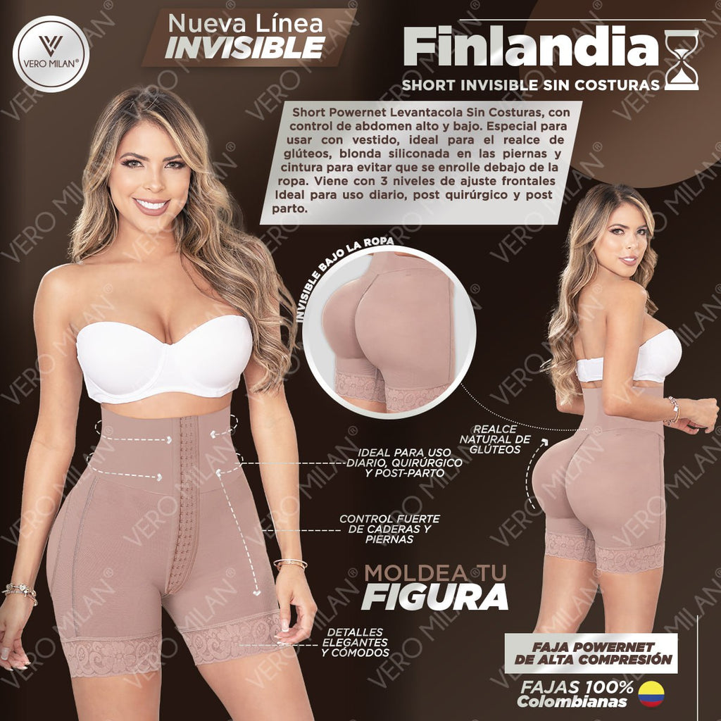 Short FINLANDIA invisible Cocoa – Fajas Colombianas